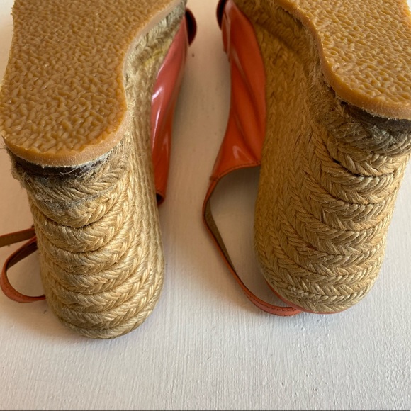 Valentino Pink Patent Leather Wedge 🎀 Bow Espadrilles with Original 📦 Shoe Box - Picture 10 of 16